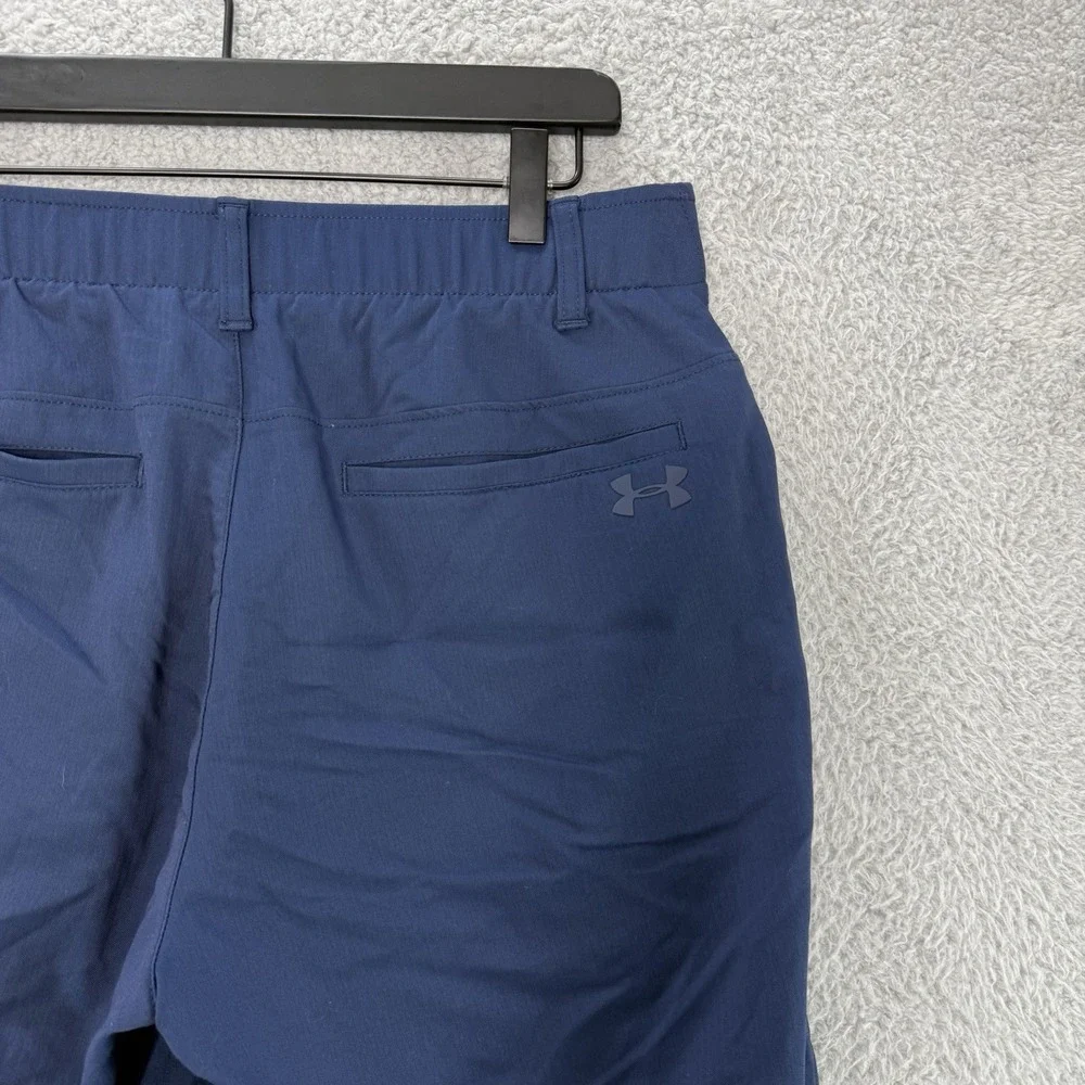 Under Armour Showdown Golf Shorts Mens 32 Navy Blue Nylon Blend HeatGear